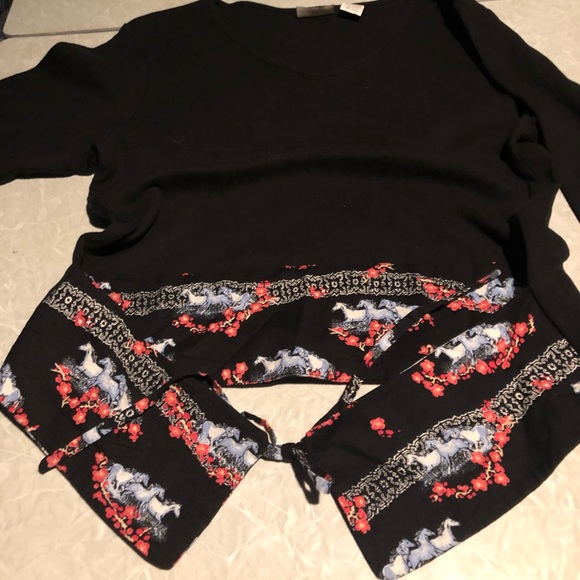 Vintage NWOT Wrangler Cute Blouse  horses apron waist CLOSET CLEAR OUT - Picture 4 of 6